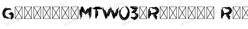GaramondMTW03-Regular RegularVersio字体转换